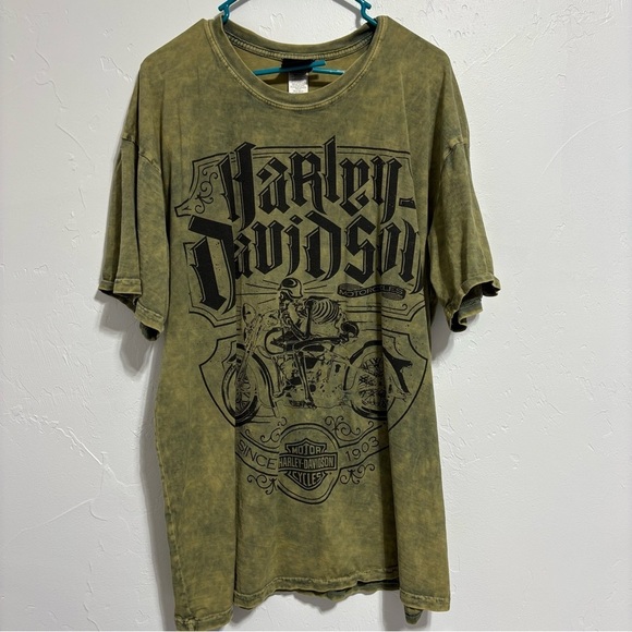 Harley Davidson Men's XL Short Sleeve T Shirt 2021 Skeleton Pig Trail Arkansas - Picture 1 of 8